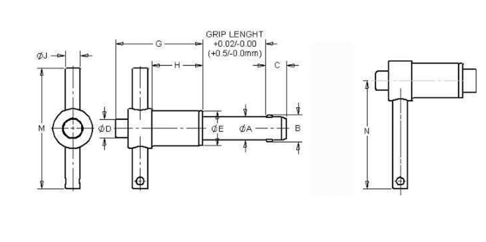 Heavy Duty L Handle Pins 17985,17986,NAS1333-NAS1343
